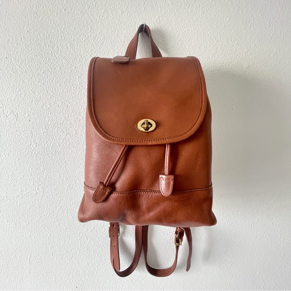 RARE Vintage Coach Large Daypack Backpack 9791 British Tan